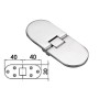 Stainless Steel Blind Microcast Oval Hinge with studs 80x30x3mm OS3829010