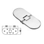 Stainless Steel Blind Microcast Oval Hinge with studs 100x40x4mm OS3829020