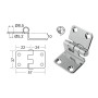Stainless steel Overhang hinge 57x37x10mm Thickness 2mm OS3844155