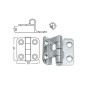 Stainless steel Overhang hinge 37x37mm Thickness 2mm OS3844159