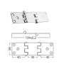 Stainless steel Overhang hinge 134x38mm Thickness 2mm OS3844182
