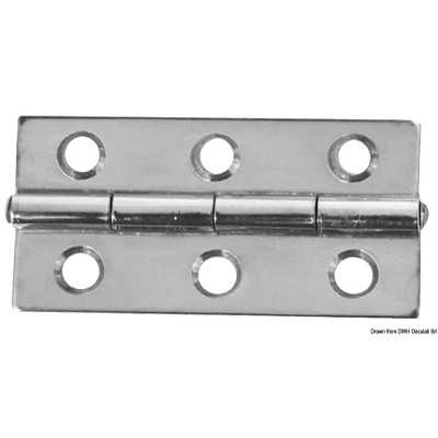 Mirror polished stainless steel Rectangular hinge 60x30mm 1.3mm OS3882201
