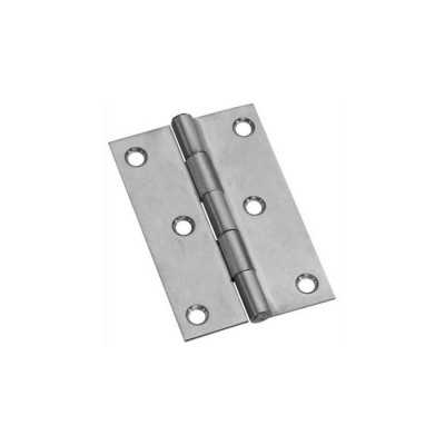 Rectangular hinge mirror polished stainless steel 75x50mm 1.3mm OS3882204