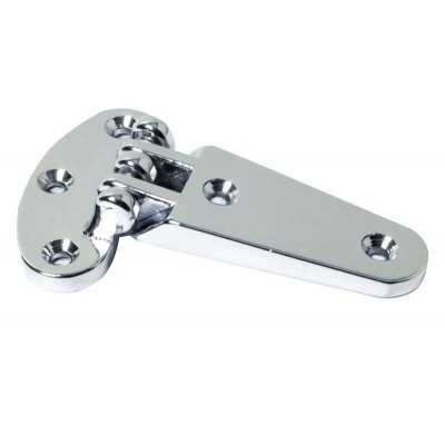 Chrome plated brass hatch hinge - 96x59x70mm - Stop 8mm OS3882502