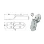 Stainless steel corner hinge 114x40mm Thickness 2.5mm OS3844505