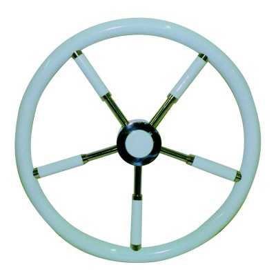 White varnished Teak Steering Wheel/Helm Ø 450mm FNI4345345