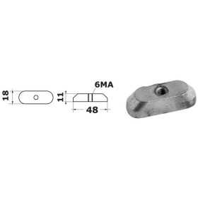 SUZUKI 9,9 - 15 Hp 4 Strokes Plate Zinc Anode 41811-98500 OS4390335