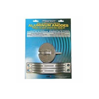 Kit 2 Pezzi Anodi di Alluminio per Fuoribordo YAMAHA 150 - 200 Hp N80607030661-10%