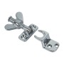Chromed brass screw lock for doors portholes 40x20mm N60341505062