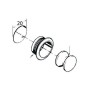 Chrome plated brass Mini push lock Ring d24mm for rings up to 16mm N60341541520