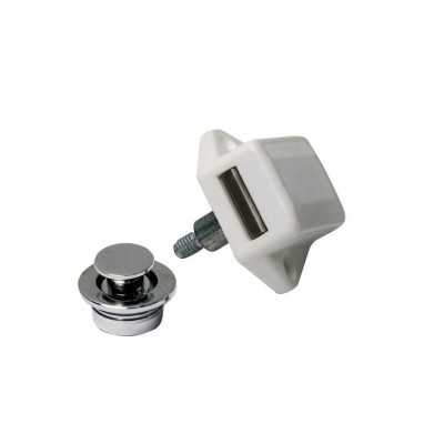 Chromed Brass Mini push-lock Kond d26mm Thickess up to 19mm OS3818210