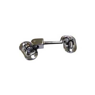 Chromed brass hook doorstopper with double joint 80mm OS3819280