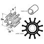 Inboard engine and water pump impeller -(Rif.Orig. 50020) CEF 120 N82152014214