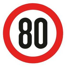 Type-approved self-adhesive speed disc 80Km/h N11559610401 Type-approved self-adhesive speed disc 80Km/h N11559610401