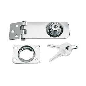 Serratura in acciaio inox con cerniera a ribalta e chiave 98x30x24mm N60341500524-0%