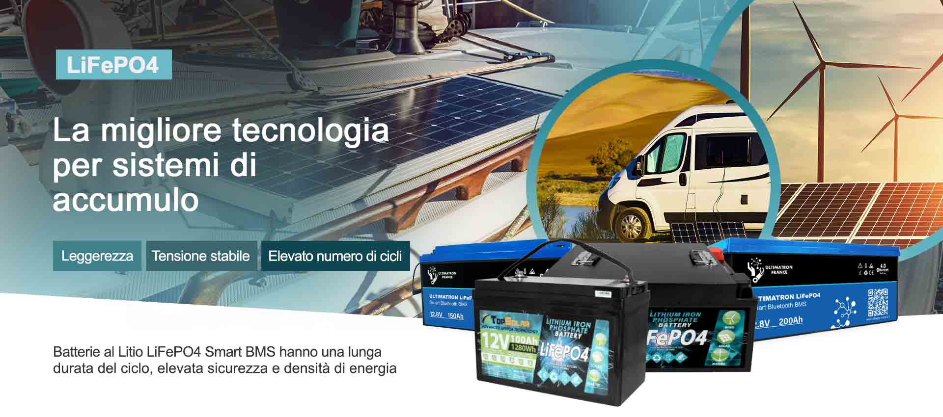 Batterie al Litio LiFePO4 per Sistemi di Accumulo Batterie al Litio LiFePO4 per Sistemi di Accumulo